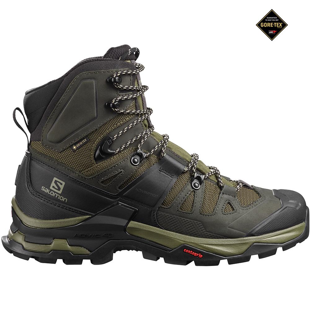 Salomon Israel QUEST 4 GORE-TEX - Mens Hiking Boots - Olive (WHVO-15726)